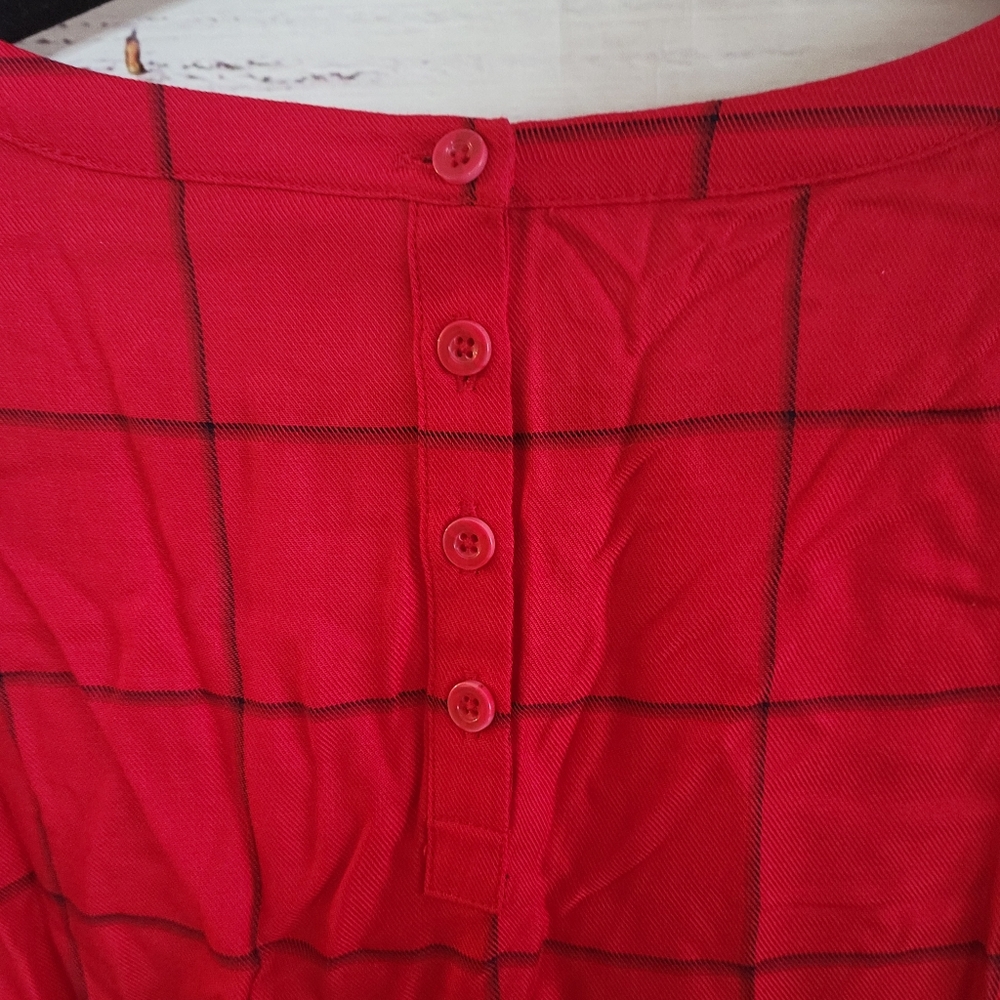 A New Day L Longsleve Plaid Pocket  Dress - Picture 5 of 6
